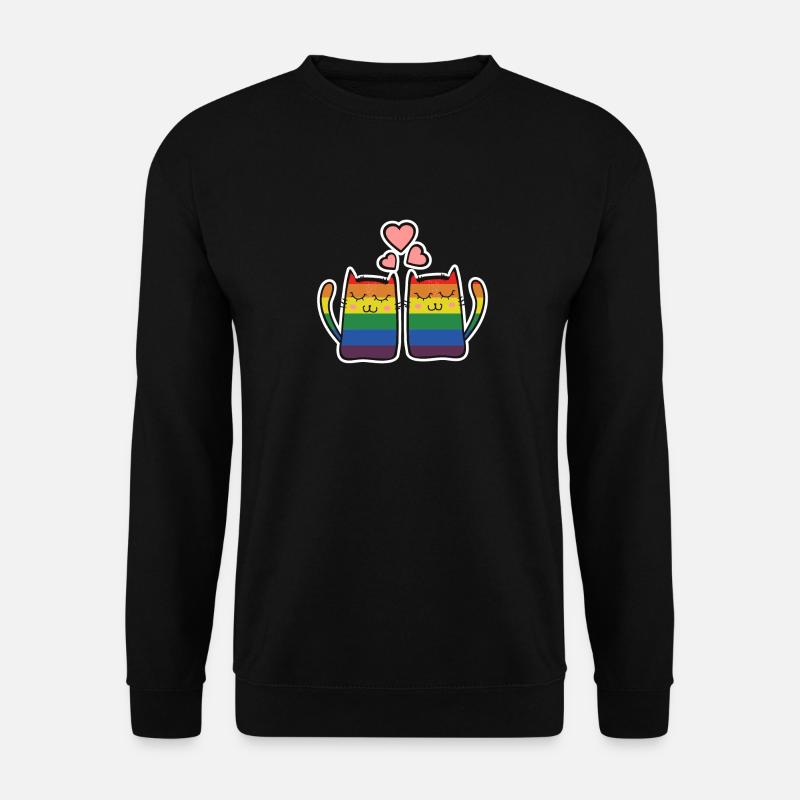 Cat Gay Pride Merch - Unisex Sweatshirt - black