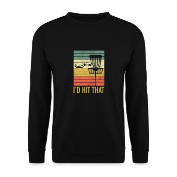 Disc Golf Frisbee Retro Vintage Disc Golf - Unisex Sweatshirt - black - Front - Alina (178cm) & Michal (187cm)
