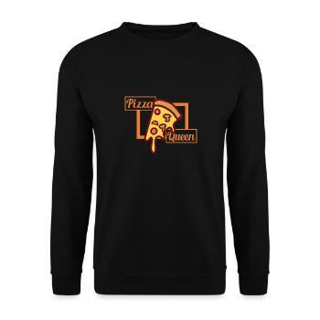 Pizza Queen - Sweat-shirt Unisexe - noir - Devant - Alina (178cm) & Michal (187cm)