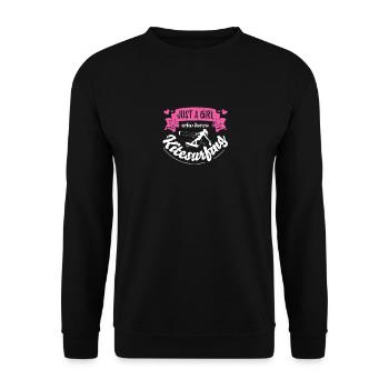 Just A Girl Who Loves Kitesurf Geschenk Surfer - Sweat-shirt Unisexe - noir - Devant - Alina (178cm) & Michal (187cm)
