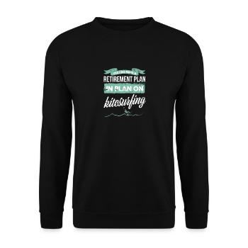 I Plan On Kitesurfing Retirement Cadeau de retrait - Sweat-shirt Unisexe - noir - Devant - Alina (178cm) & Michal (187cm)