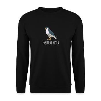 A Peregrine Falcon - is a Frequent Flyer - Unisex Sweatshirt - black - Front - Alina (178cm) & Michal (187cm)