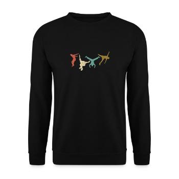 Parkour PK Freerunning Freerunner Tic Tac Ghettoga - Sweat-shirt Unisexe - noir - Devant - Alina (178cm) & Michal (187cm)