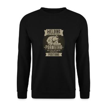 Welder Welder Profession Welding - Unisex Sweatshirt - black - Front - Alina (178cm) & Michal (187cm)
