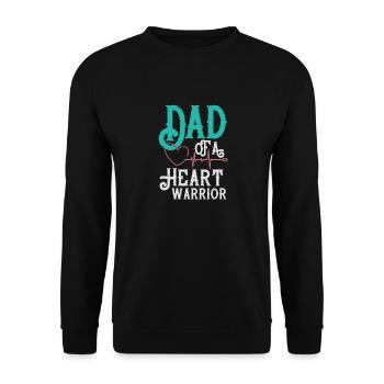 Dad of a Heart Warrior drucken - Unisex Pullover - Schwarz - Vorne - Alina (178cm) & Michal (187cm)