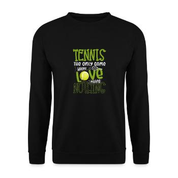 funny tennis design - Unisex Sweatshirt - black - Front - Alina (178cm) & Michal (187cm)