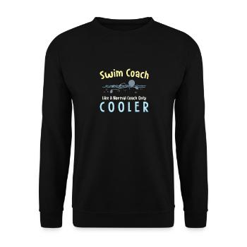 Entraîneur de natation comme un entraîneur normal seulement - Sweat-shirt Unisexe - noir - Devant - Alina (178cm) & Michal (187cm)