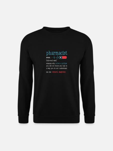 Farmacista Definition Funny Gift Stampa classica - Felpa unisex - nero