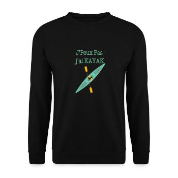 J Peux Pas j ai KAYAK - Sweat-shirt Unisexe - noir - Devant - Alina (178cm) & Michal (187cm)