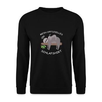 Mein Offizielles Schlafshirt - Unisex Pullover - Schwarz - Vorne - Alina (178cm) & Michal (187cm)