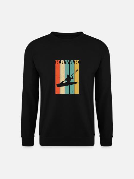 Kajak Kajak Kajak Retro Style - Unisex Pullover - Schwarz