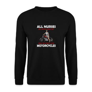 Nurse motorcyclist biker gift - Unisex Sweatshirt - black - Front - Alina (178cm) & Michal (187cm)