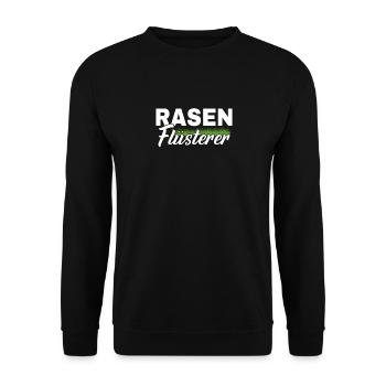 Rasenflüsterer Platzwart Greenkeeper Hobbygärtner - Unisex Pullover - Schwarz - Vorne - Alina (178cm) & Michal (187cm)