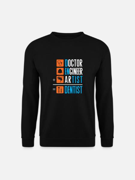 Zahnarzt Dentist Zahn Zähne Dental Geschenk - Unisex Pullover - Schwarz