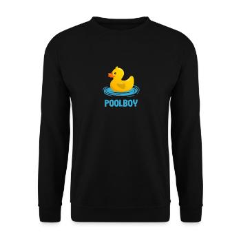 Rettungsschwimmer Bademeister Geschenk Poolboy - Unisex Pullover - Schwarz - Vorne - Alina (178cm) & Michal (187cm)