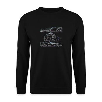 Conception de Formule Racing Fan, grand cadeau pour la vitesse - Sweat-shirt Unisexe - noir - Devant - Alina (178cm) & Michal (187cm)