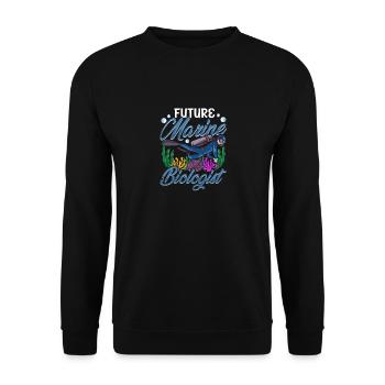 Süße & lustige Zukunft Meeresbiologe Biologie - Unisex Pullover - Schwarz - Vorne - Alina (178cm) & Michal (187cm)