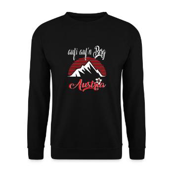 Autriche - aufi auf n Berg - Sweat-shirt Unisexe - noir - Devant - Alina (178cm) & Michal (187cm)
