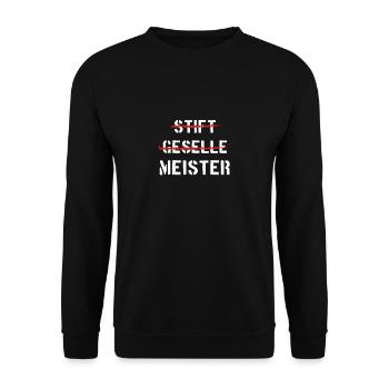 Stift Geselle Meister - Unisex Pullover - Schwarz - Vorne - Alina (178cm) & Michal (187cm)