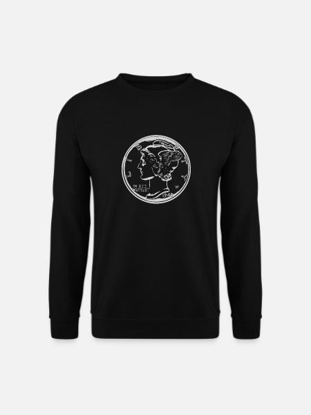 Dime au mercure - collectionneur de pièces - cadeau numismatique - Sweat-shirt Unisexe - noir
