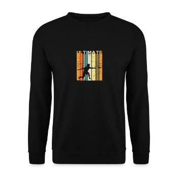 Retro Ultimate Frisbee Vintage Disc Golf Gift - Unisex Sweatshirt - black - Front - Alina (178cm) & Michal (187cm)