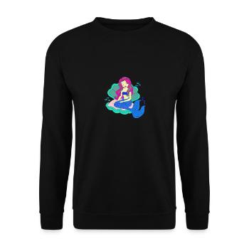 Sirène Princesse Enfants Femmes Filles Sirène - Sweat-shirt Unisexe - noir - Devant - Alina (178cm) & Michal (187cm)