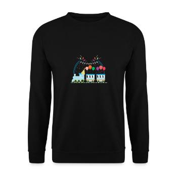 Train driver kids design - Unisex Sweatshirt - black - Front - Alina (178cm) & Michal (187cm)