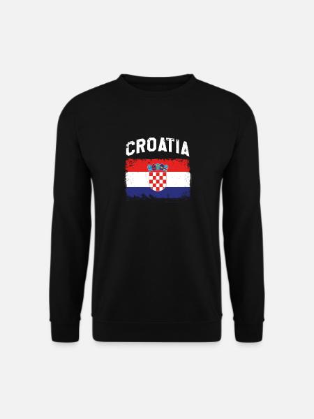 Croatia Kroatien Hrvastka Flagge Fahne Kroatisch - Unisex Pullover - Schwarz