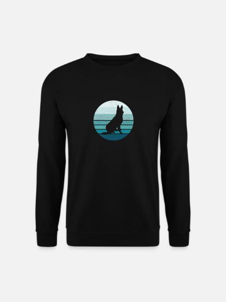 Deutscher Schäferhund - Retro, Vintage-Stil - Unisex Pullover - Schwarz