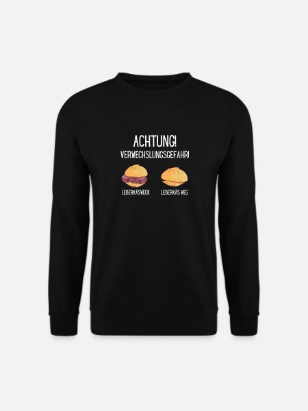 VERWECHSLUNGSGEFAHR LEBERKÄSWECK LEBERKÄS WEG HAHA - Unisex Pullover - Schwarz