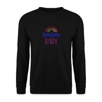 Bébé arc-en-ciel - Sweat-shirt Unisexe - noir - Devant - Alina (178cm) & Michal (187cm)