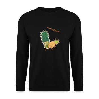 PINEAPPLE - Pineapple sex pun - Unisex Sweatshirt - black - Front - Alina (178cm) & Michal (187cm)
