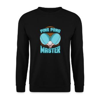 Ping Pong Master Table Tennis Pingpong - Unisex Sweatshirt - black - Front - Alina (178cm) & Michal (187cm)