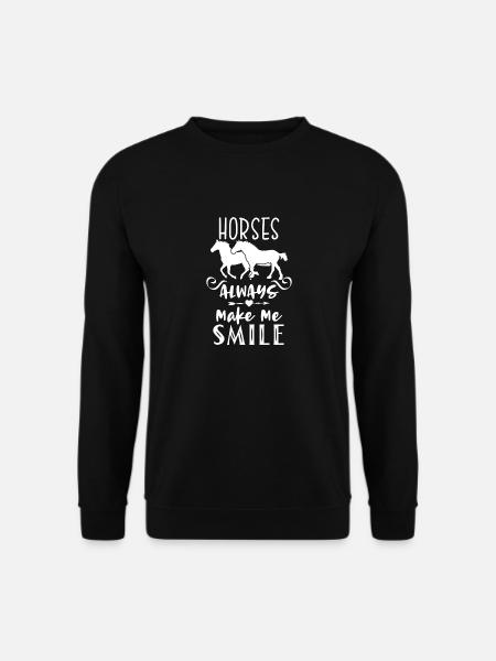 Horses Pferd Reiterspruch Pferdespruch - Unisex Pullover - Schwarz