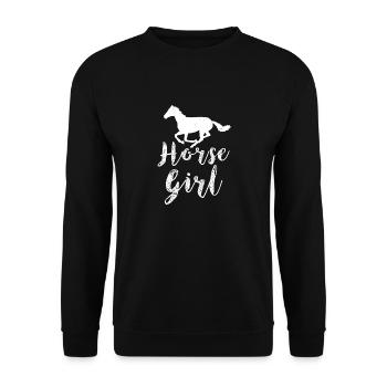 Cheval fille équitation cheval cheval fille - Sweat-shirt Unisexe - noir - Devant - Alina (178cm) & Michal (187cm)