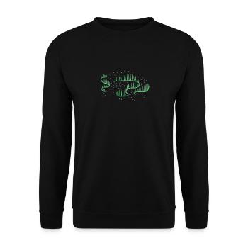 Northern Lights Northern Lights Southern Lights - Unisex Sweatshirt - black - Front - Alina (178cm) & Michal (187cm)