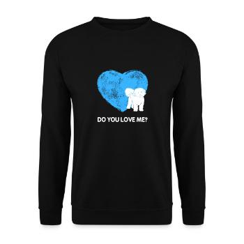 LOVE ME HAVANESE DOG LOVE GIFT MEN - Unisex Sweatshirt - black - Front - Alina (178cm) & Michal (187cm)