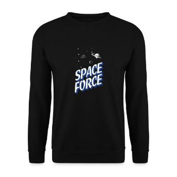 Space Force - Unisex Sweatshirt - black - Front - Alina (178cm) & Michal (187cm)