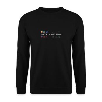 Data Science and Statistics - Data is Greater - Unisex Sweatshirt - black - Front - Alina (178cm) & Michal (187cm)