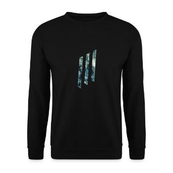 Geometrische Formen Tropisch - Unisex Pullover - Schwarz - Vorne - Alina (178cm) & Michal (187cm)