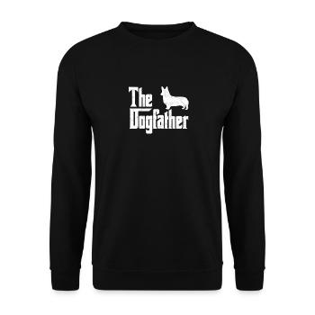 Welsh Corgi T-Shirt Der Hundevater Lustiger Hundebesitzer - Unisex Pullover - Schwarz - Vorne - Alina (178cm) & Michal (187cm)