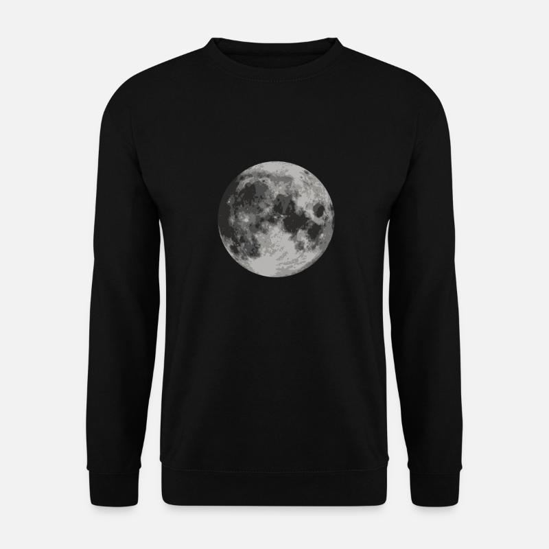 Nur der Mond - Unisex Pullover - Schwarz