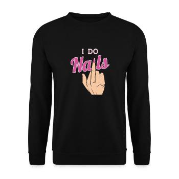 Nail designer nail designer gift nail salon - Unisex Sweatshirt - black - Front - Alina (178cm) & Michal (187cm)