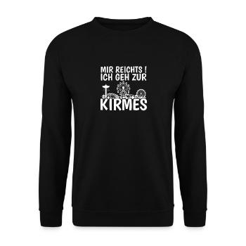 Mir reicht's - ich gehe zur Kirmes Schausteller - Unisex Pullover - Schwarz - Vorne - Alina (178cm) & Michal (187cm)