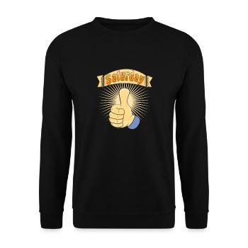 Thumb Saturday - Unisex Sweatshirt - black - Front - Alina (178cm) & Michal (187cm)