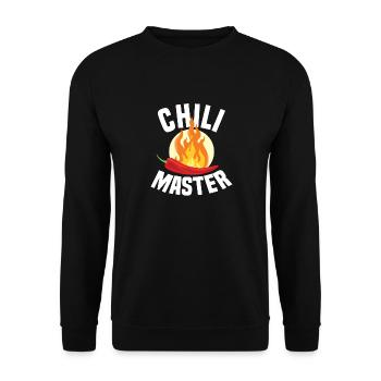 Chili Master Chilli Scharf Essen Geschenk Scoville - Unisex Pullover - Schwarz - Vorne - Alina (178cm) & Michal (187cm)