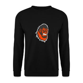 Big monkey head - Unisex Sweatshirt - black - Front - Alina (178cm) & Michal (187cm)