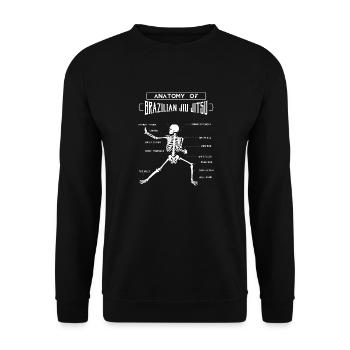MMA Grappling gift Anatomy of BJJ Brazilian Jiu - Sweat-shirt Unisexe - noir - Devant - Alina (178cm) & Michal (187cm)