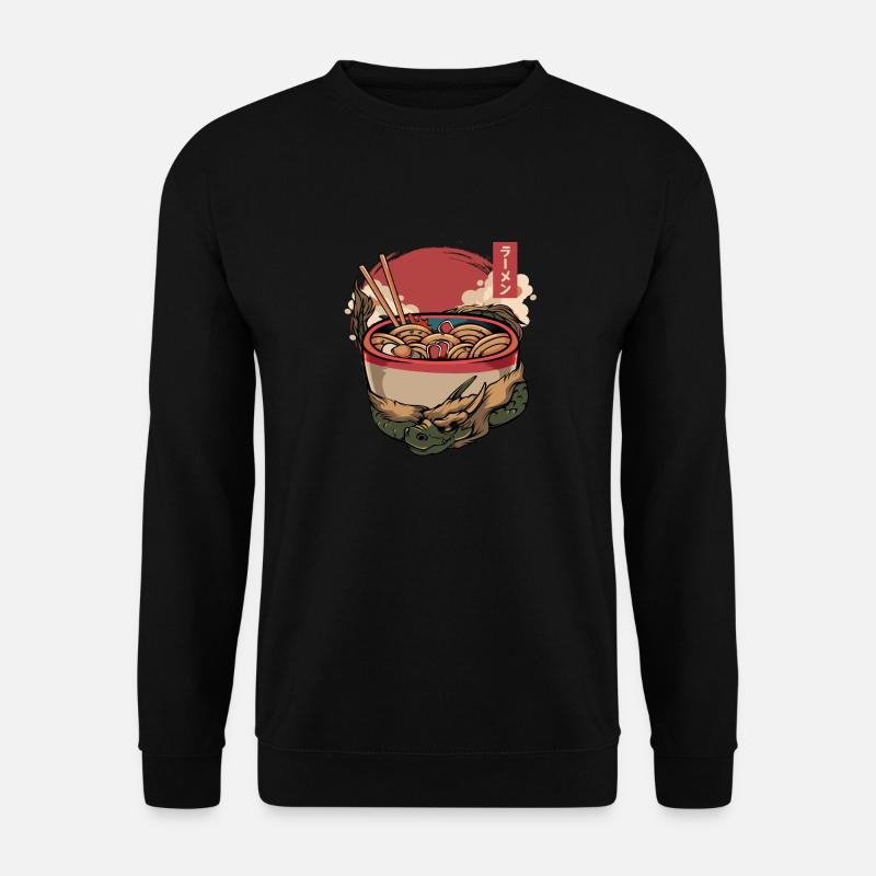 Ramen Drache Japanische Nudeln Kunst Japan Anime - Unisex Pullover - Schwarz