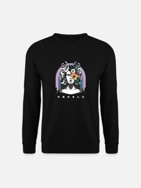 Les amateurs de Vaporwave Aesthetic Medusa Otaku Japan - Sweat-shirt Unisexe - noir